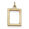 14K Yellow Gold Picture Frame Pendant Charm FindingKing Jewerly 22mm x 14mm